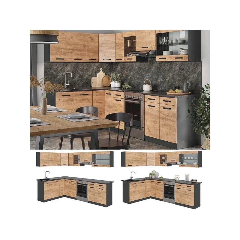 Sonoma Meşesi ve Beyaz Köşe Mutfak Modeli - 270x60x82 cm - 186505