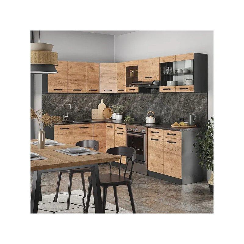 Sonoma Meşesi ve Beyaz Köşe Mutfak Modeli - 270x60x82 cm - 186505