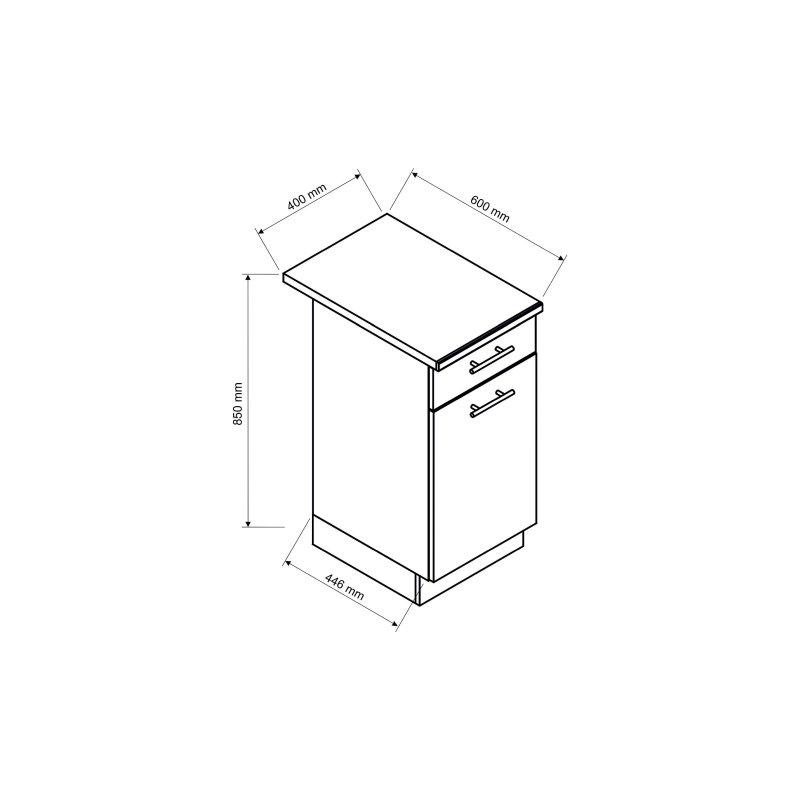 Sonoma Rengi Bej Tezgahlı 8 Parçalı Komple Mutfak Dolap Seti - 240 cm - 186580