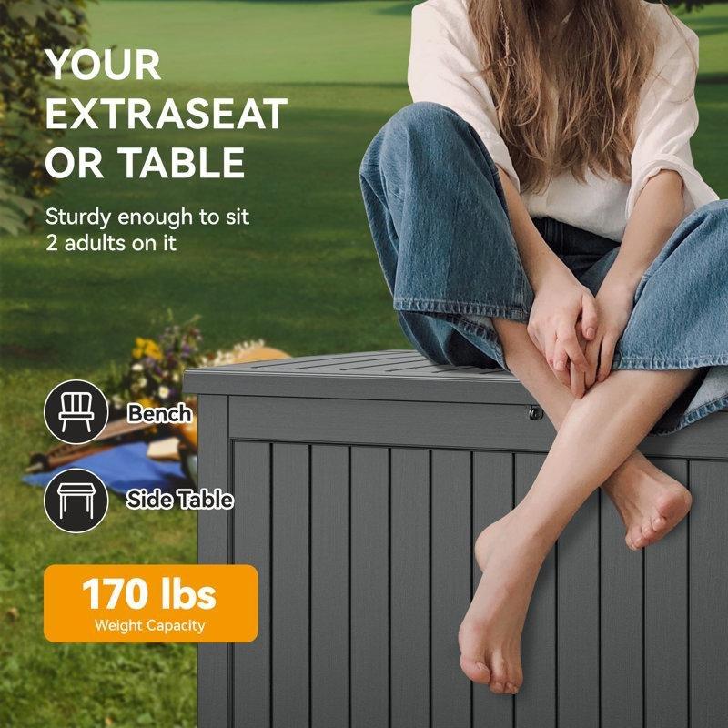 Su Geçirmez Oturaklı Reçine Bahçe Dolabı - 870 L - 163492