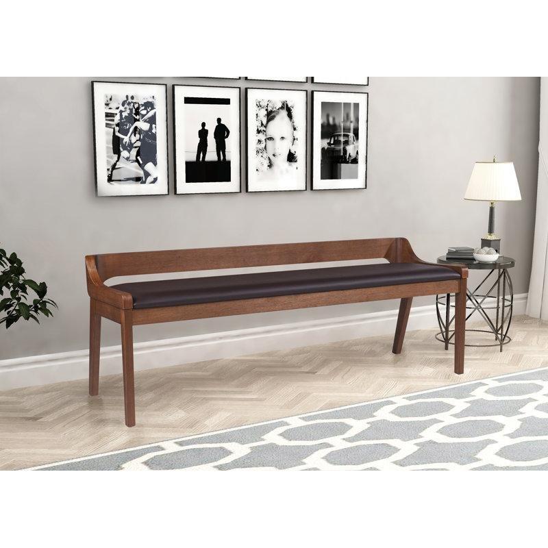 Suni Deri Döşemeli Kauçuk Ağacı Sırtlı Bench - 153 cm - 164167