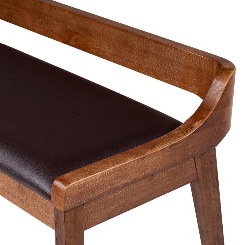 Suni Deri Döşemeli Kauçuk Ağacı Sırtlı Bench - 153 cm - 164167