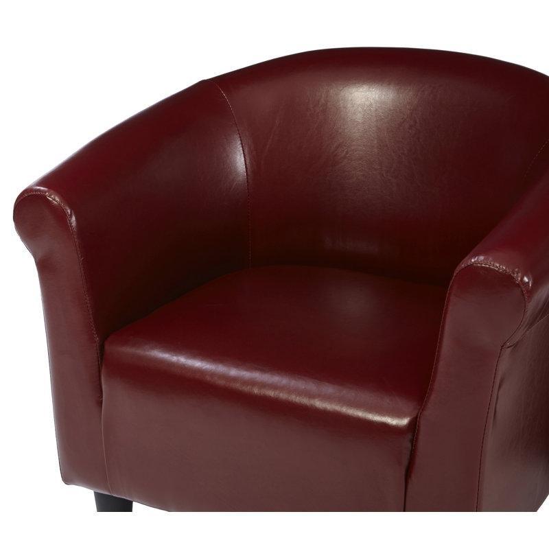 Suni Deri Döşemeli Yuvarlak Kollu Varil Tekli Koltuk - 203734