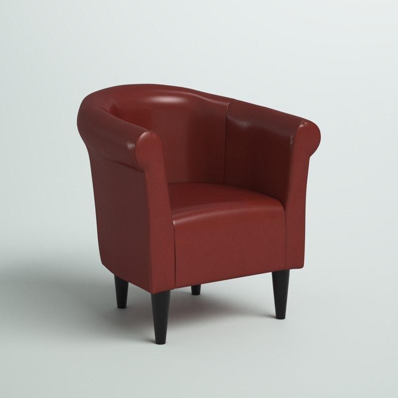 Suni Deri Döşemeli Yuvarlak Kollu Varil Tekli Koltuk - 203734