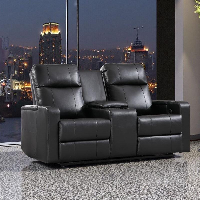 Suni Deri Elektrikli Dinlenme Mekanizmalı İkili Koltuk - 179 cm - 207811