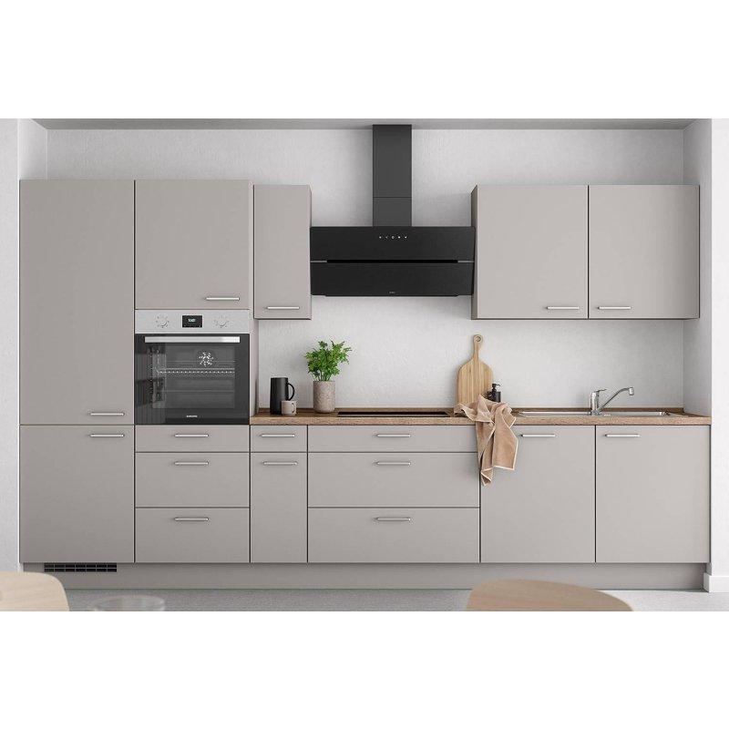 Taş Grisi Kaplamalı Metal Kulplu Yavaş Kapanır Mutfak Modeli - 360 cm - 185834