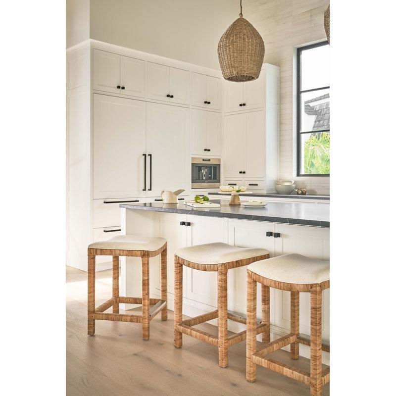 Ten Rengi Rattan Traverten Tablalı Tabureli Koltuk Arkası Dresuar - 209 cm - 218403