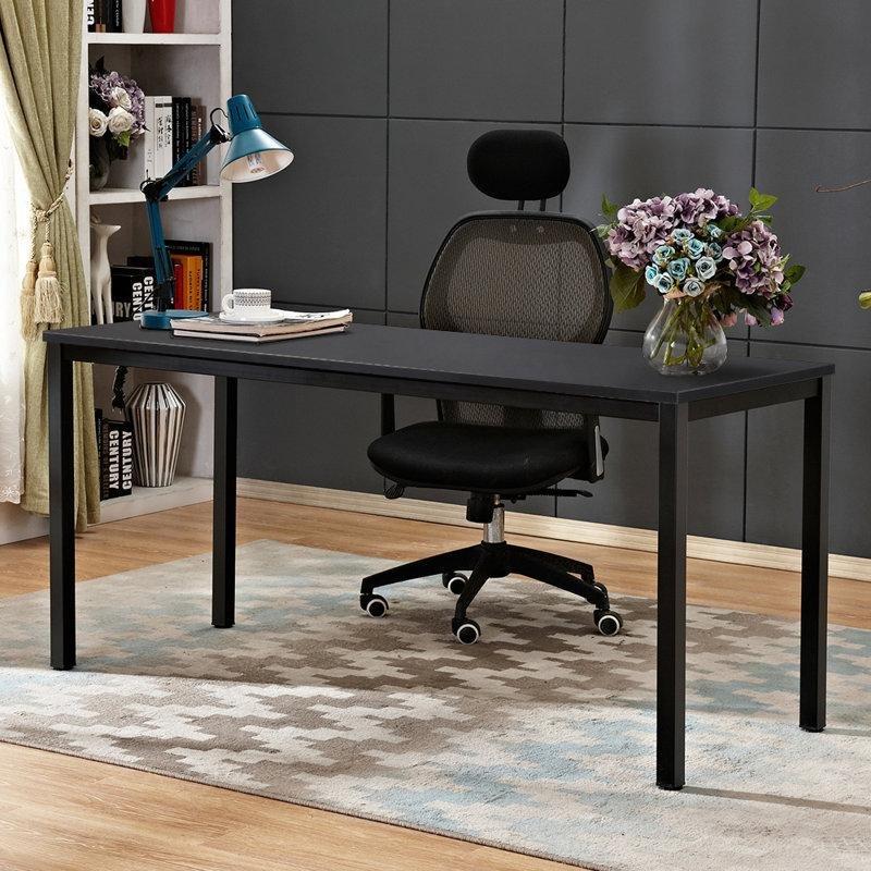 Tik Rengi Ahşap Metal Ayaklı Ofis Masası - 140 cm - 177199