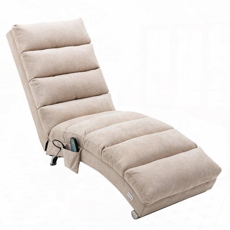 Titreşimli Masajlı Isıtmalı Kapitoneli Keten Josephine Koltuk Metal Ayaklı - 55x148 cm - 190060