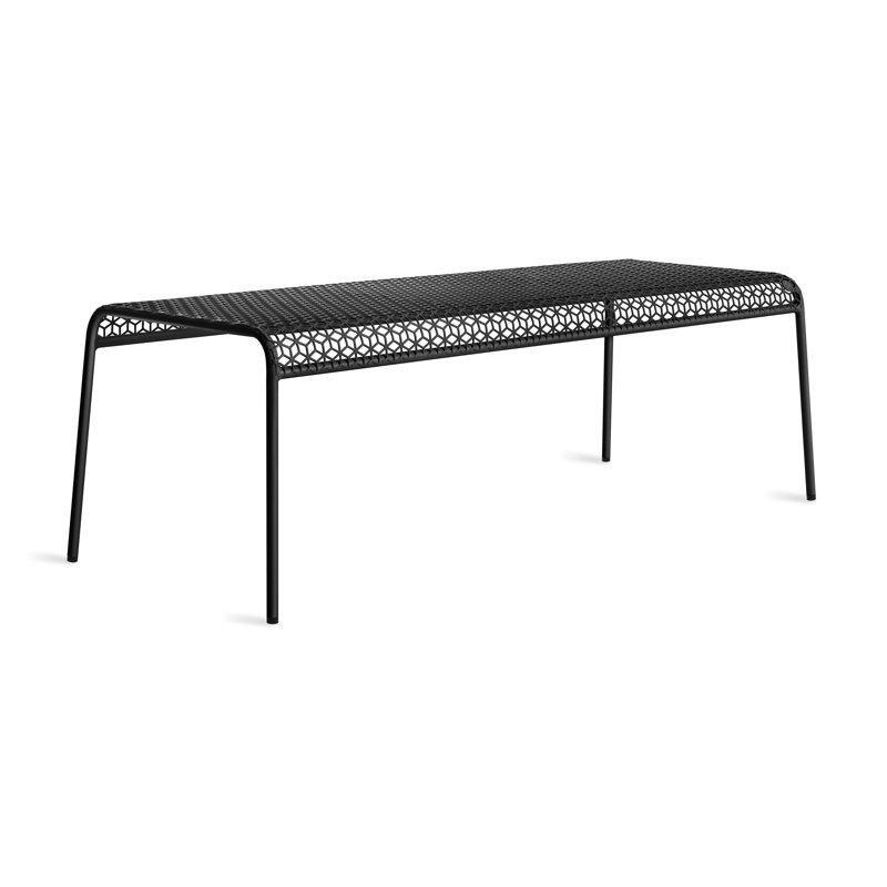 Toz Boyalı Çelik İstiflenebilir Delikli Tasarım Bahçe Bankı - 120 cm - 172196