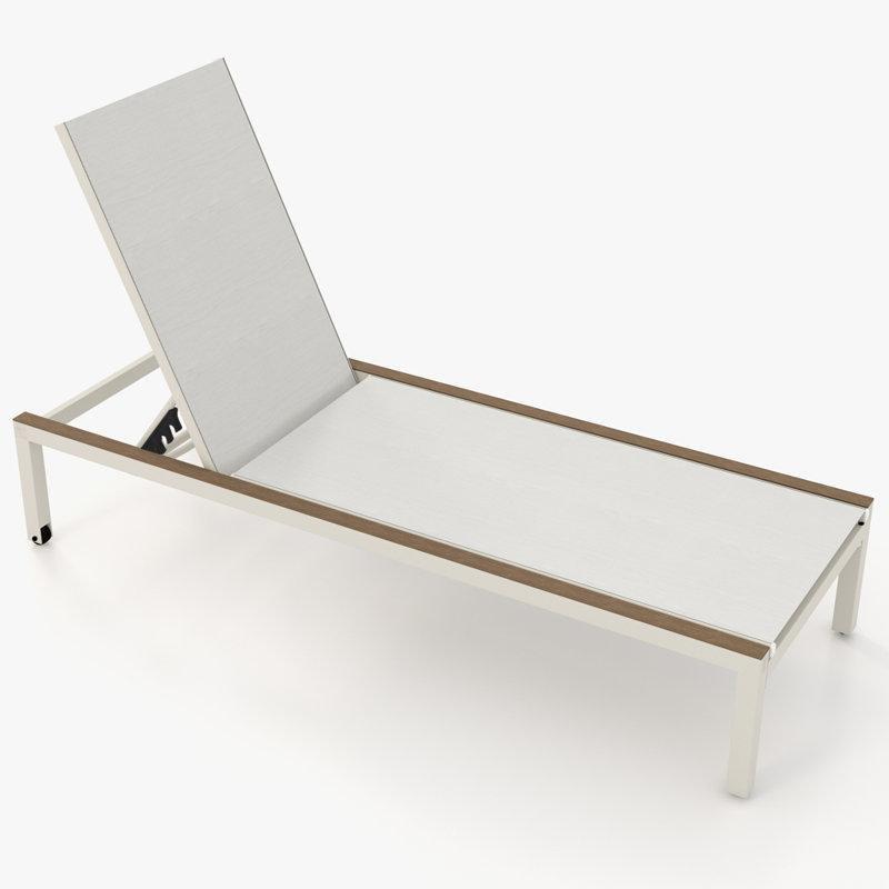 Toz Boyalı Metal Fileli Tekerlekli Ayarlanabilir Şezlong - 198 cm - 171331