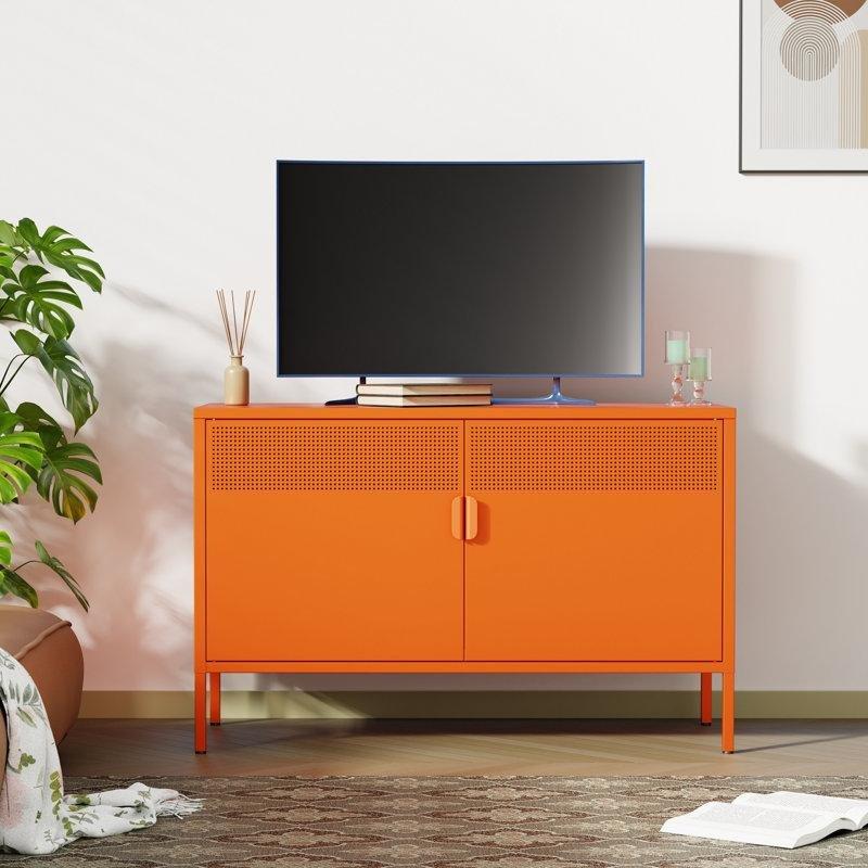 Turuncu Çelik 2 Kapaklı Ayarlanabilir Raflı Ayakkabılık - 100x41x65 cm - 230127