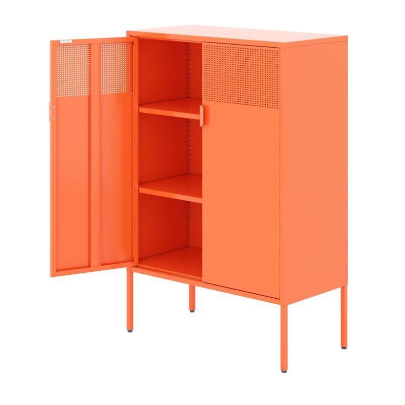 Turuncu Metal 2 Kapaklı Ayarlanabilir Ayaklı Ayakkabılık - 120x81x41 cm - 227292