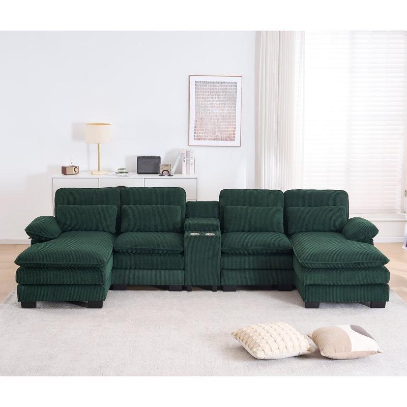 USB Konsollu Modüler 4 Kişilik U Köşe Koltuk Takımı - 315 cm - 193849