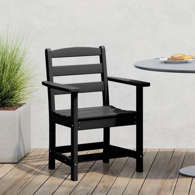 UV Korumalı HDPE Plastik Kollu Bahçe Sandalyesi - 173798