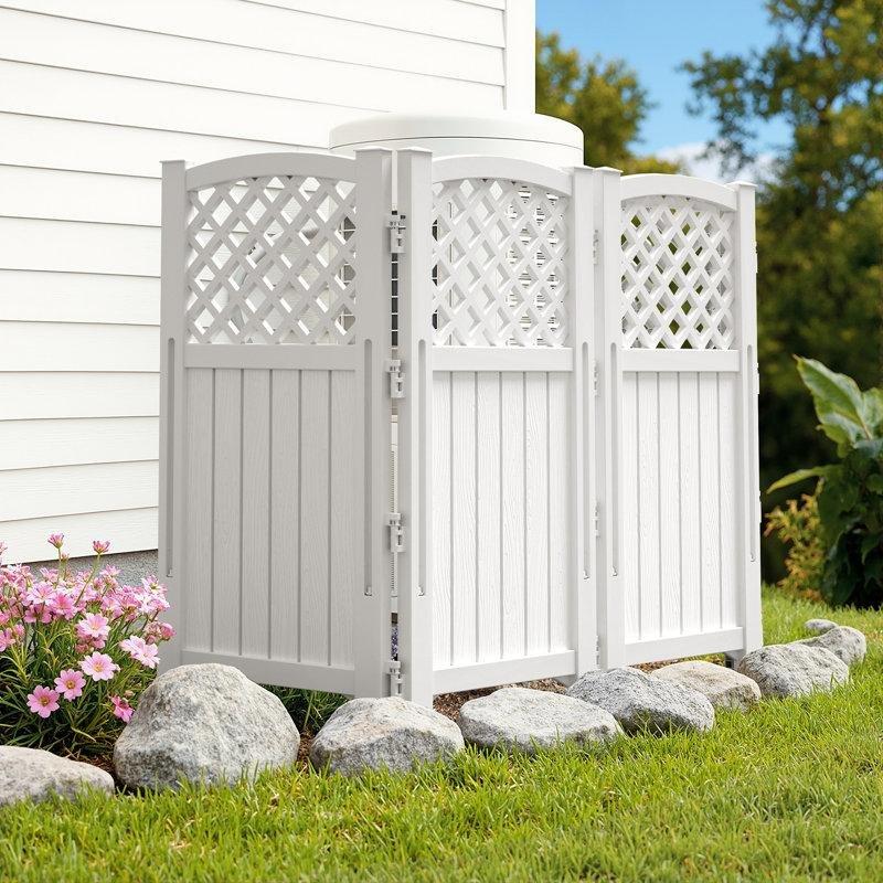 UV Korumalı Su Geçirmez 4 Panelli Reçine Bahçe Paravanı - 110x230 cm - 173368