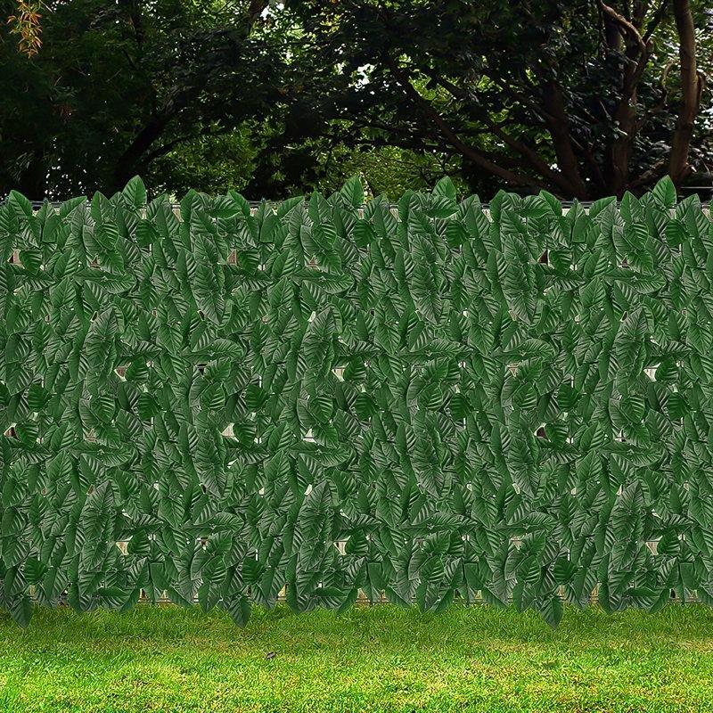 UV Korumalı Yeşil Plastik Sarmaşık Yapay Çit Panel - 102x51 cm - 170589