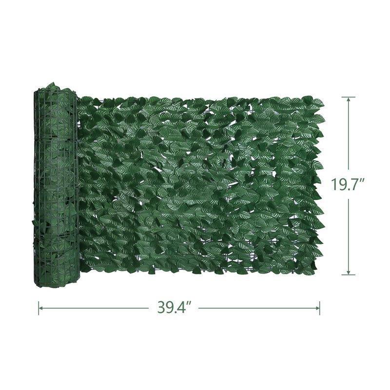UV Korumalı Yeşil Plastik Sarmaşık Yapay Çit Panel - 102x51 cm - 170589