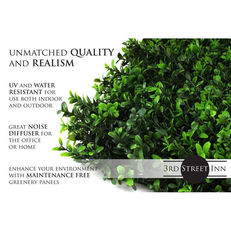 UV Korumalı Yeşil Şimşir Polietilen Yapay Çit Paneli 12li Set - 51x51 cm - 170553