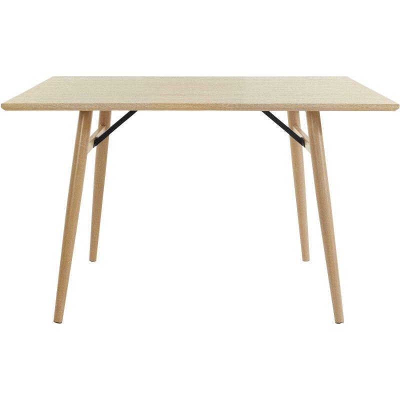 Vahşi Meşe MDF ve Metal Ayaklı İskandinav Tasarım Bohem Yemek Masası - 120x80 cm - 235269