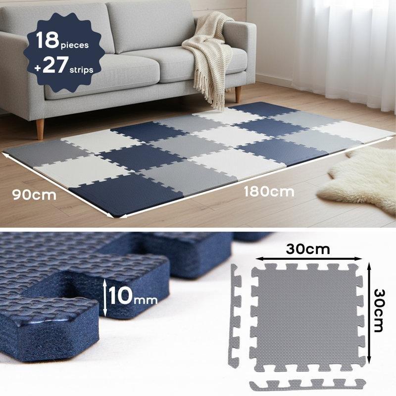 XPE Köpük 18 Parça Geçmeli Katlanabilir Oyun Halısı - 181x90 cm - 182522
