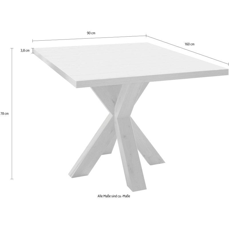 Yabani Meşe MDF Büyüyebilen Geometrik Tasarımlı Bohem Yemek Masası - 160x90 cm - 236527