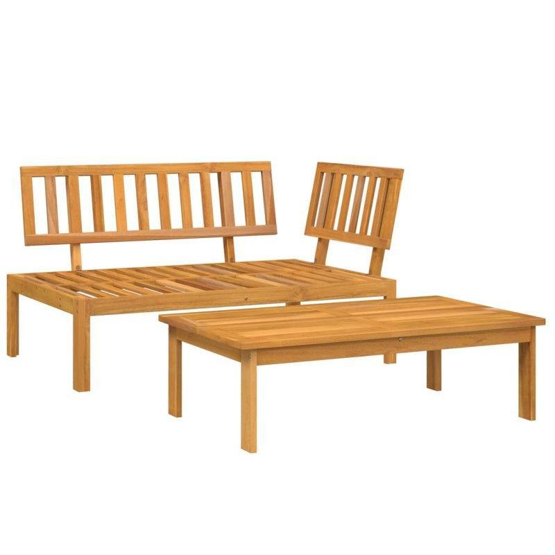 Yağlanmış Masif Akasya Ağacı Minderli Köşe Palet Koltuk - 134x92x70 cm - 177418
