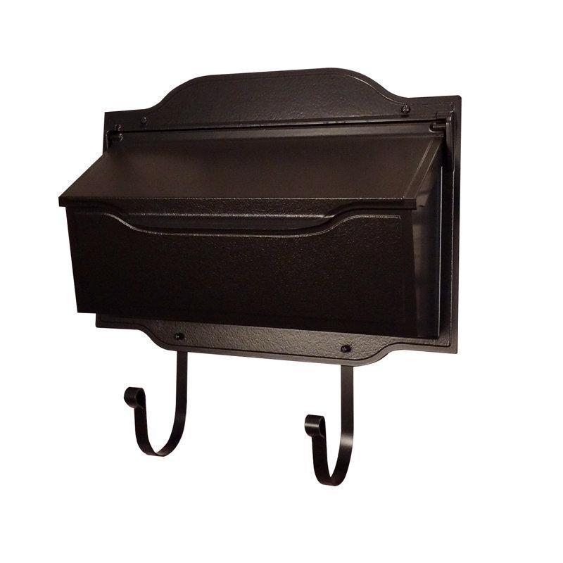 Yağlı Bronz Alüminyum Mıknatıslı Kapaklı ve Gazetelikli Duvara Monte Posta Kutusu - 44x33 cm - 165790