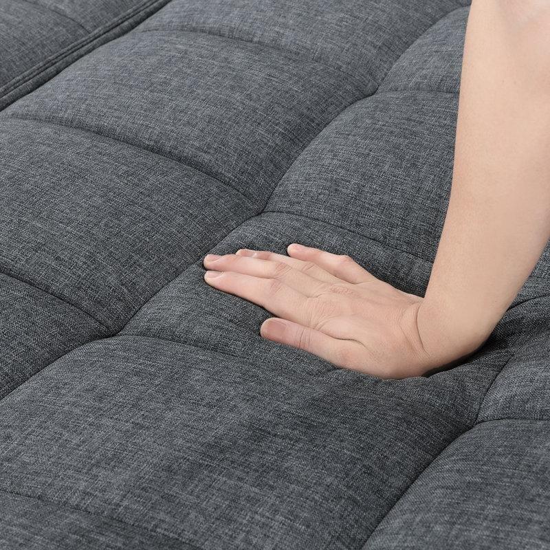 Yataklı ve Saklama Alanlı Keten Kumaş İkili Koltuk - 136 cm - 197045