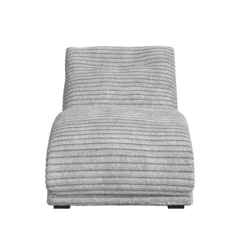 Yatay Kanallı Polyester Kumaş Masif Ahşap İskeletli Josephine Koltuk - 82x166 cm - 190760