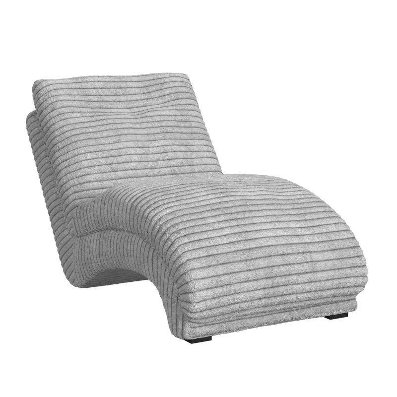 Yatay Kanallı Polyester Kumaş Masif Ahşap İskeletli Josephine Koltuk - 82x166 cm - 190760