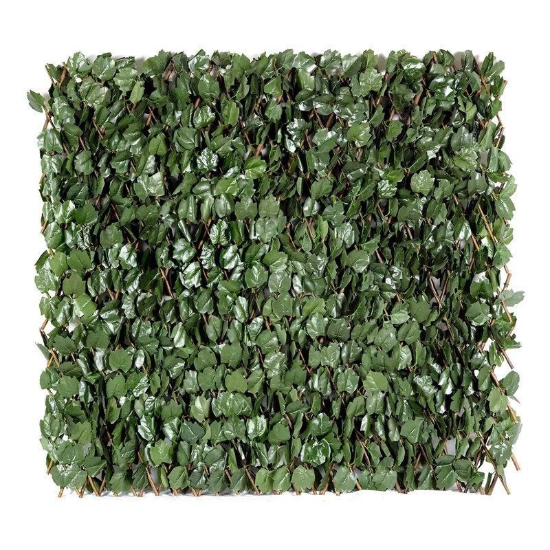 Yeşil Ahşap Genişletilebilir Çift Taraflı Sarmaşık Yapay Çit - 290x51 cm - 170804