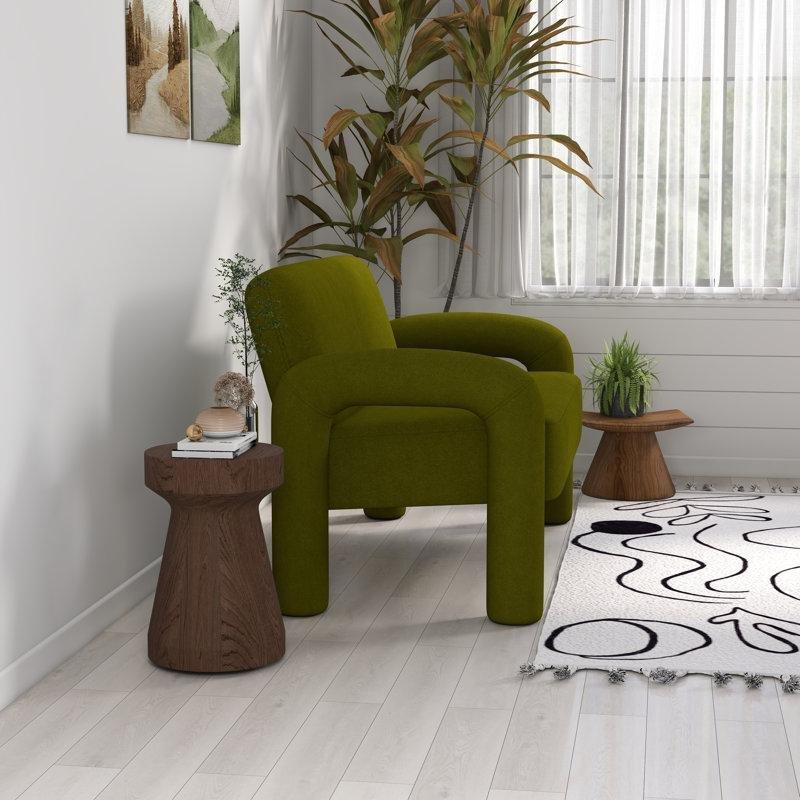 Yeşil Kadife Masif Ahşap Ayaklı İkili Koltuk - 125 cm - 208051