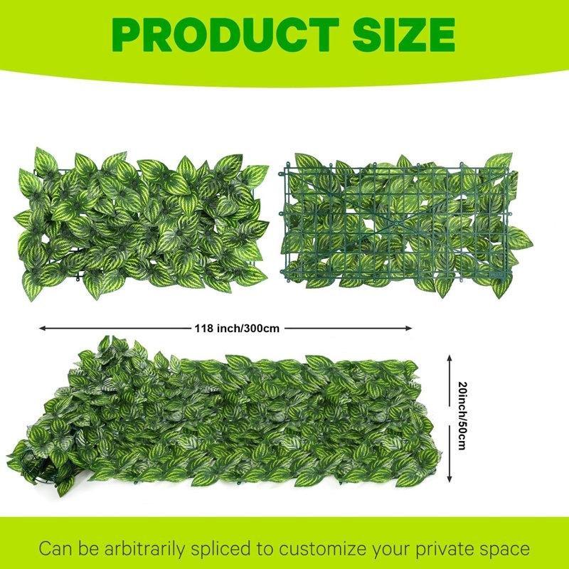 Yeşil Plastik Genişletilebilir Yapay Sarmaşık Gizlilik Çiti - 51x300 cm - 170656
