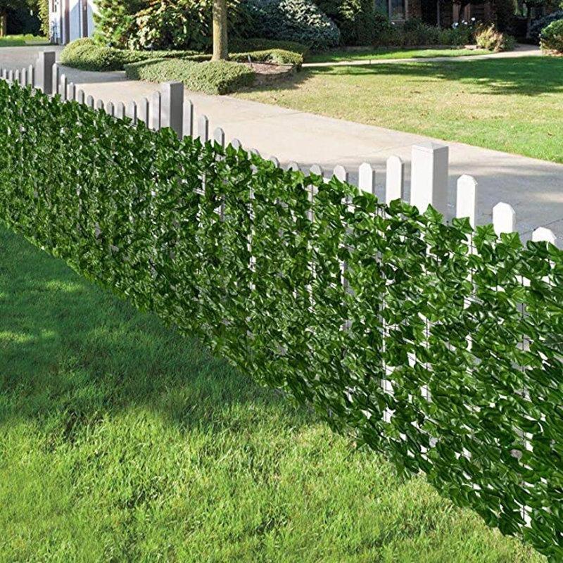 Yeşil Plastik Sarmaşık Yapraklı Gizlilik Sağlayan Rulo Yapay Çit - 300x100 cm - 170782