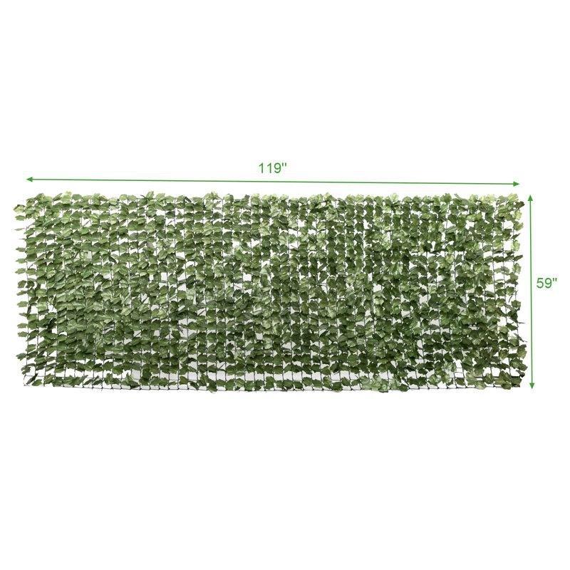 Yeşil Polietilen Plastik UV Korumalı Akçaağaç Yapraklı 2li Set Yapay Çit - 100x300 cm - 171358