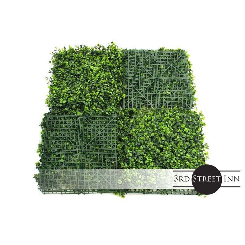 Yeşil Polietilen UV Korumalı Yapay Şimşir Çit Paneli - 51x51 cm 12li Set - 170549