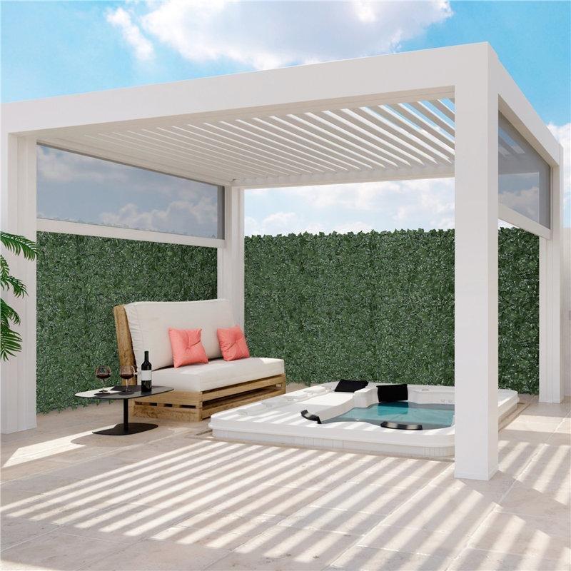 Yeşil Polietilen Yapay Sarmaşık Yapraklı Balkon Çiti - 100x300 cm - 174408