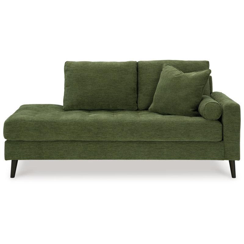 Yeşil Polyester Karışımı Kapitoneli Kırlentli Ahşap Josephine Koltuk - 191 cm - 190658