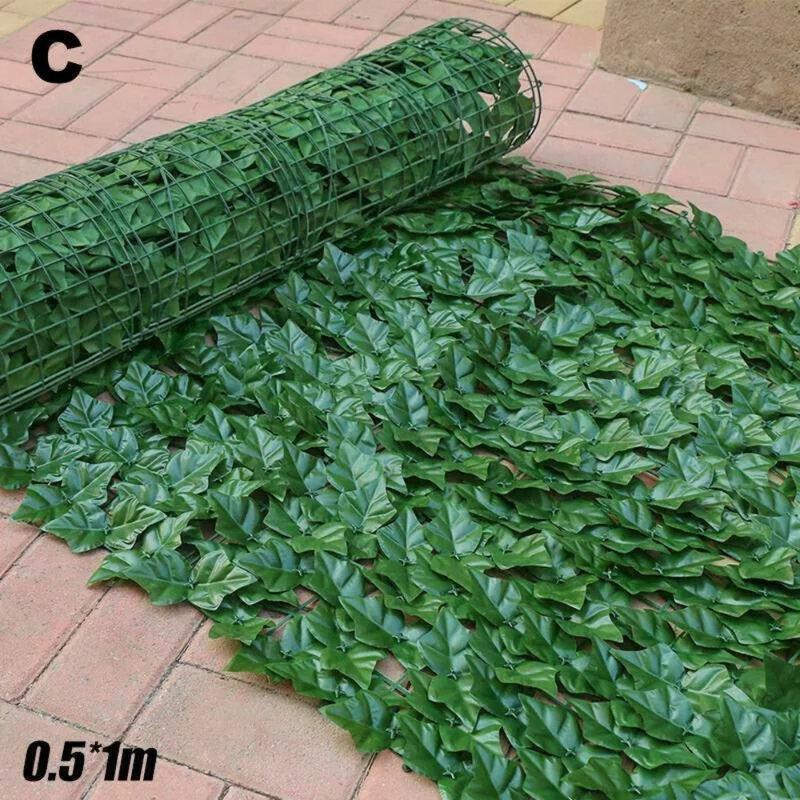 Yeşil PVC Sarmaşık Yapraklı Dekoratif Panel Yapay Çit - 50x100 cm - 170685