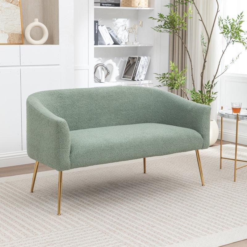 Yeşil Suni Kürk Suya Dayanıklı İkili Koltuk - 130 cm - 207534