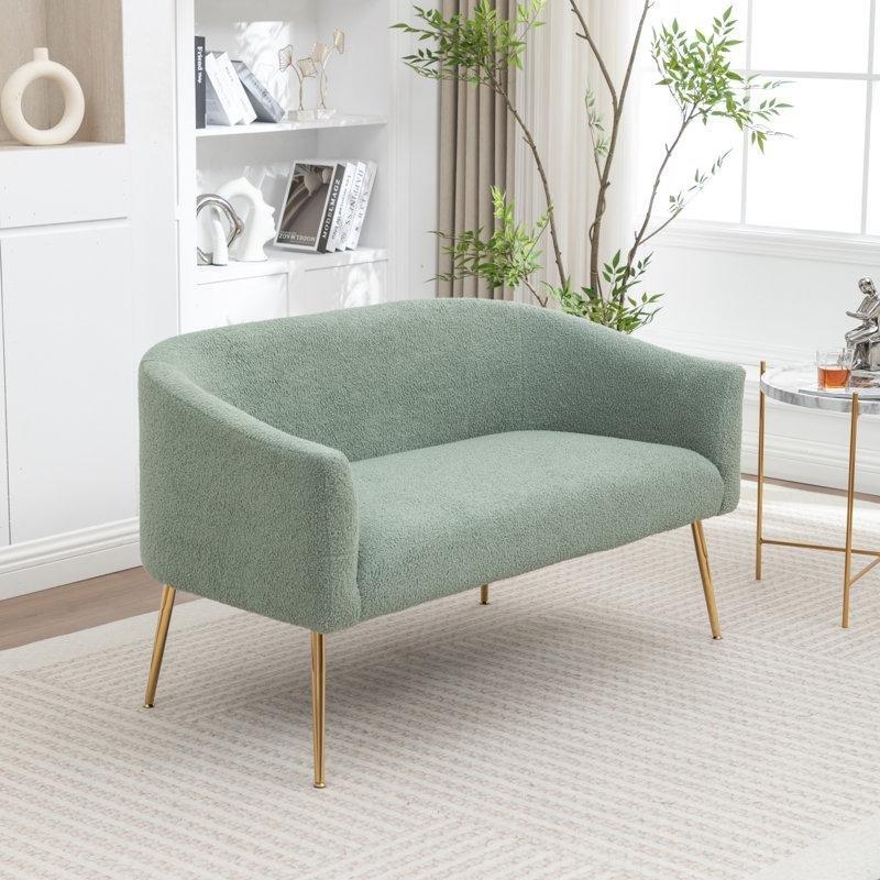 Yeşil Suni Kürk Suya Dayanıklı İkili Koltuk - 130 cm - 207534