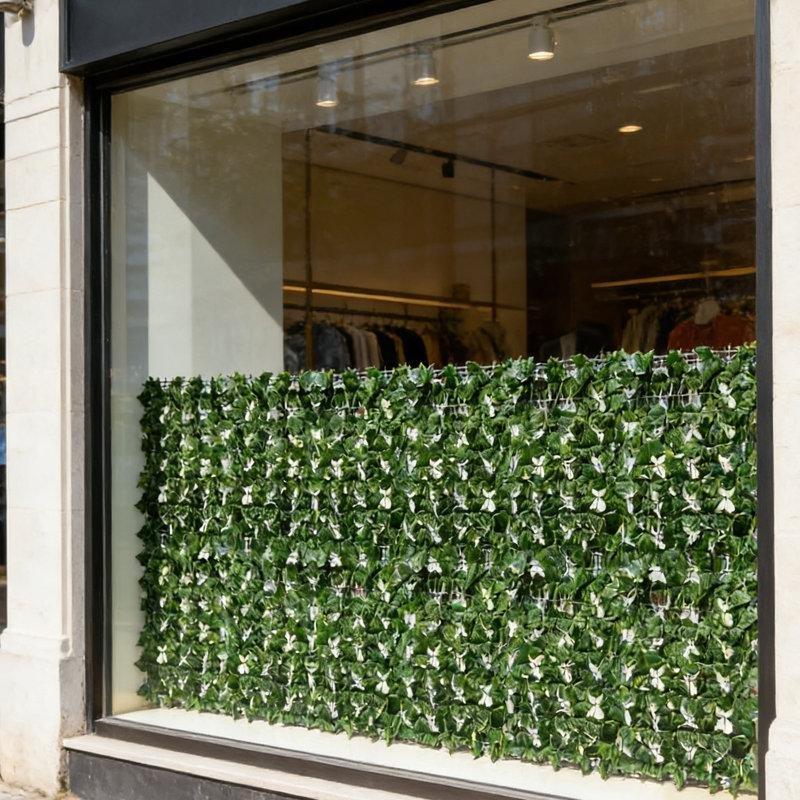 Yeşil UV Korumalı Modüler 12 Parça Yapay Sarmaşık Çit - 102x600 cm - 170663