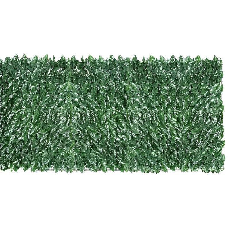 Yeşil UV Korumalı Sarmaşık Tasarımlı Modüler Yapay Çit Gizlilik Paneli - 12li Set 50x50 cm - 170634