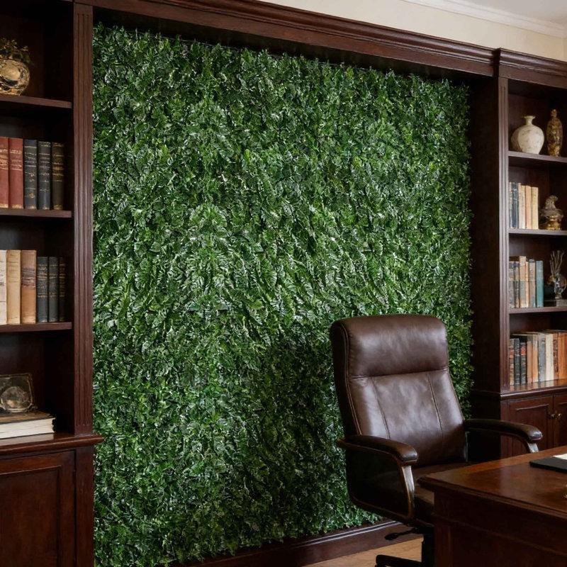 Yeşil UV Korumalı Sarmaşık Tasarımlı Modüler Yapay Çit Gizlilik Paneli - 12li Set 50x50 cm - 170634