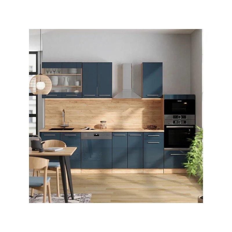 Yeşil ve Gold Meşe Mutfak Modeli - 300 cm - 186466