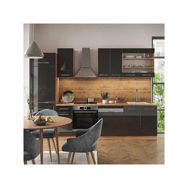 Yeşil ve Gold Meşe Mutfak Modelleri - 300x60x82 cm - 186442