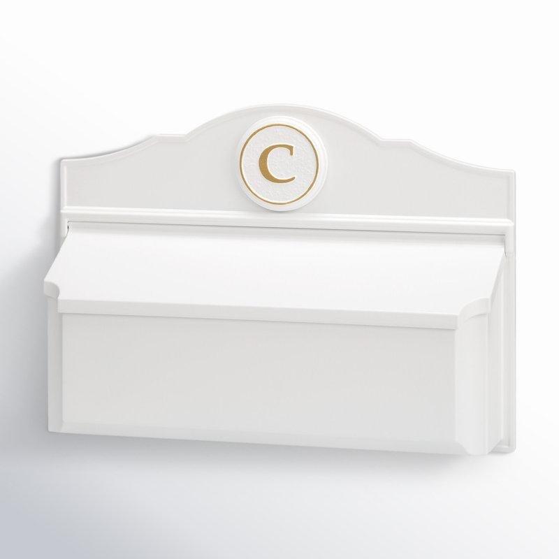 Yivli Tasarım Monogramlı Alüminyum Duvara Monte Posta Kutusu - 44x32 cm - 165934