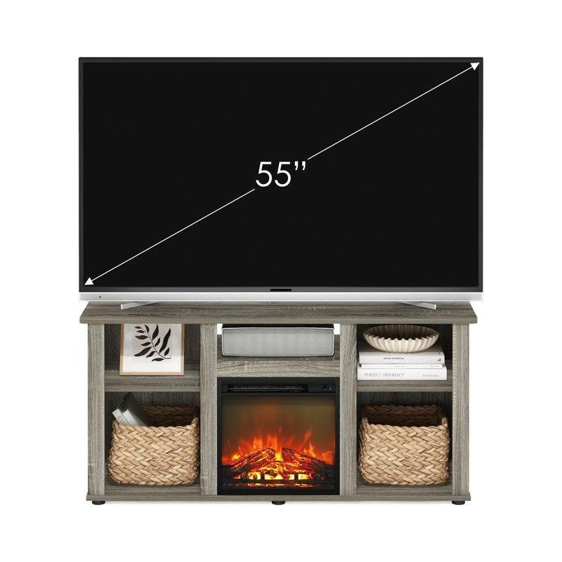 Yonga Levha Şömineli Açık Raflı Tv Ünitesi - 120 cm - 221849