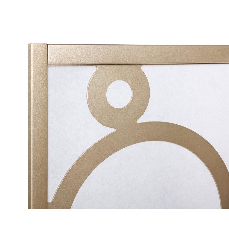 Yuvarlak Desenli 4 Panelli Katlanır Masif Çam Ahşap Paravan - 178x178 cm - 184630